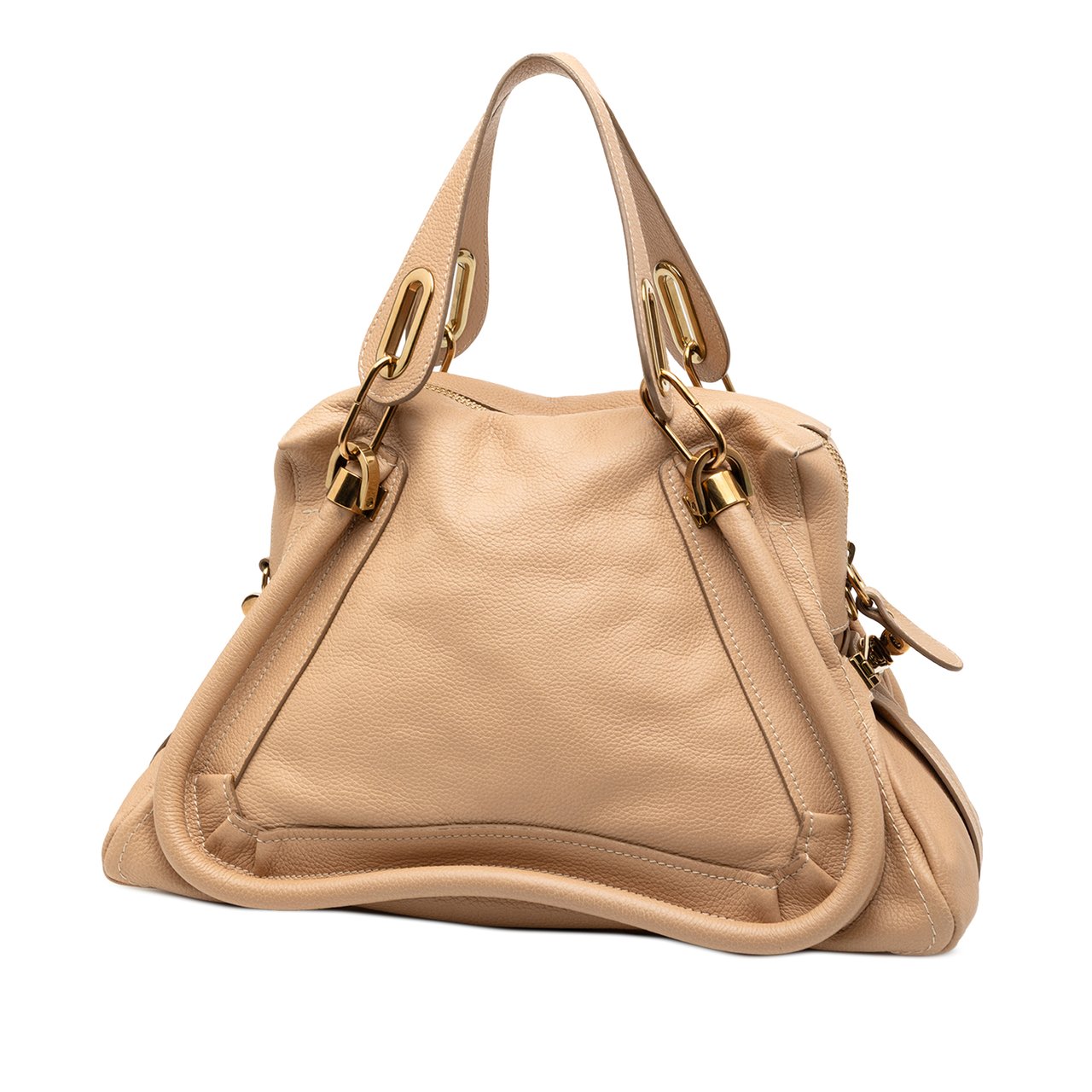 Chloé Medium Leather Paraty Satchel Bruin