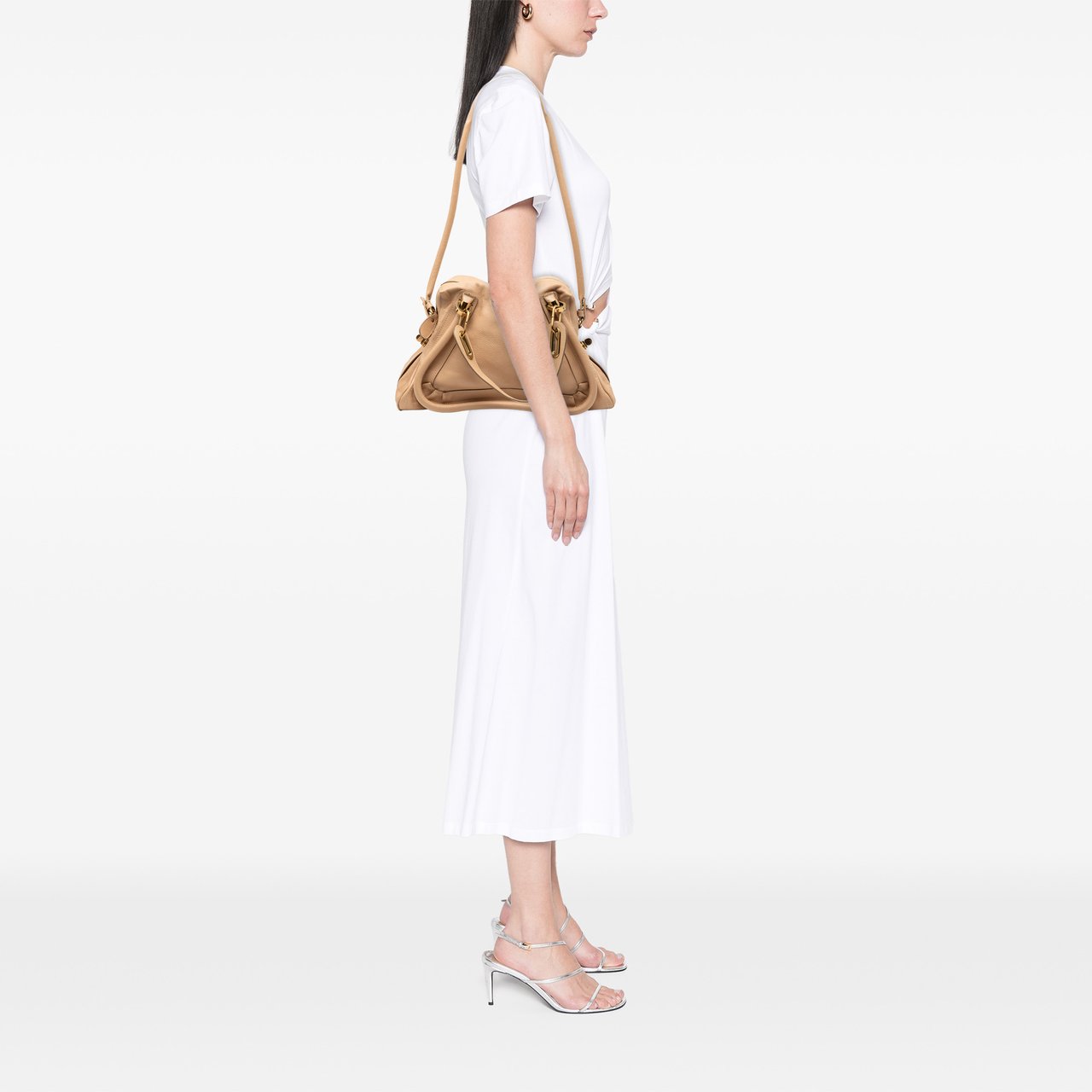 Chloé Medium Leather Paraty Satchel Bruin