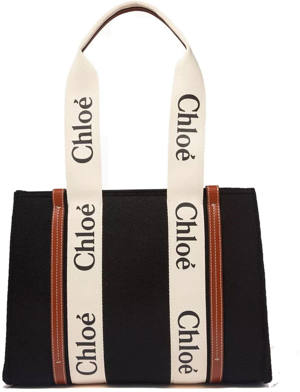 Chloé Chloé Woody Medium Tote Bag Zwart