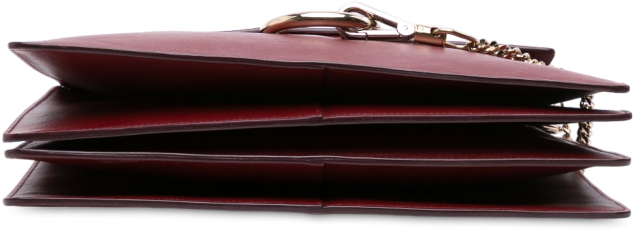 Chloé Medium Calfskin and Suede Faye Crossbody Rood