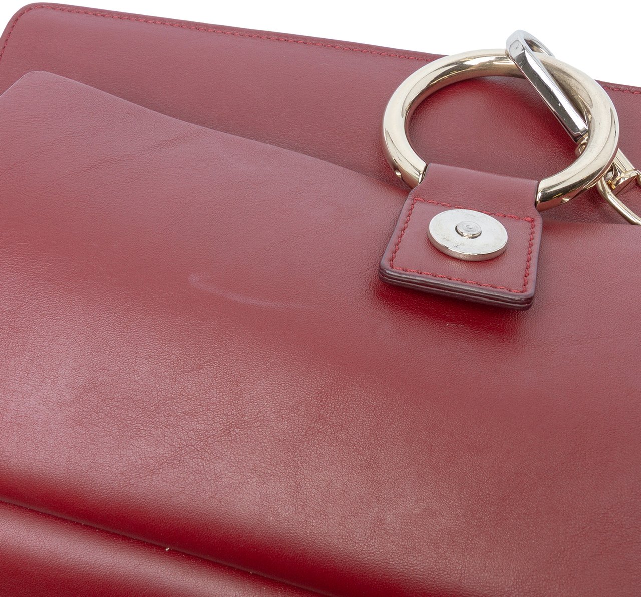 Chloé Medium Calfskin and Suede Faye Crossbody Rood