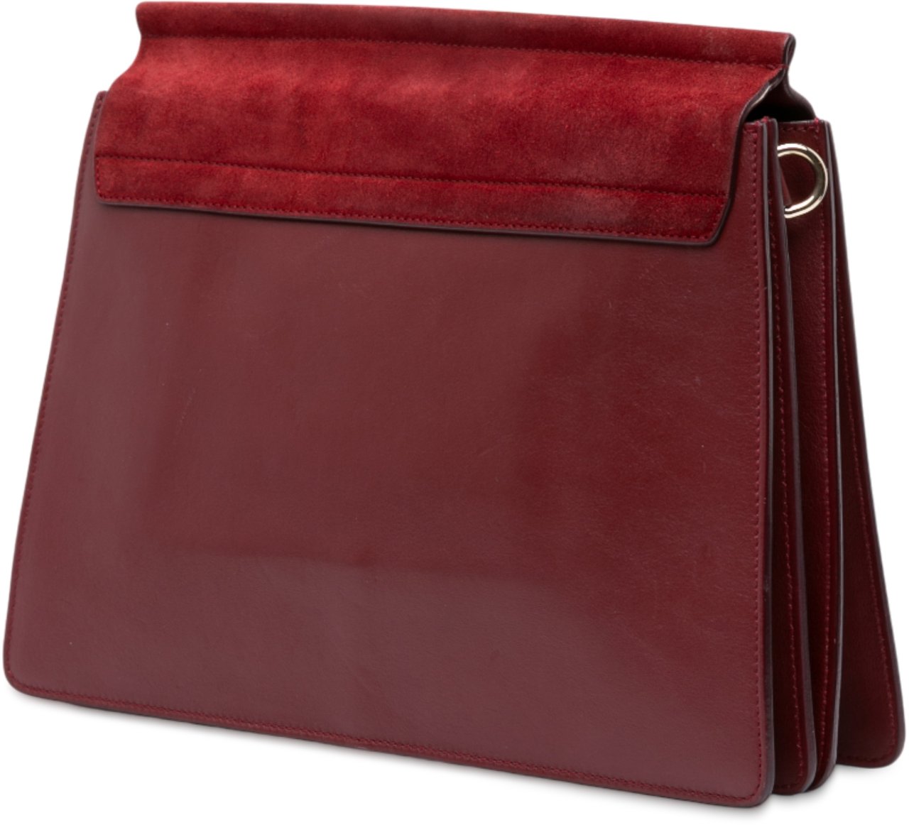 Chloé Medium Calfskin and Suede Faye Crossbody Rood
