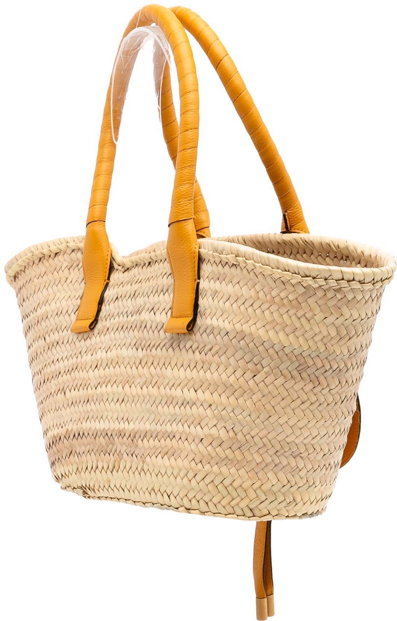 Chloé Medium Raffia Marcie Basket Tote Bruin