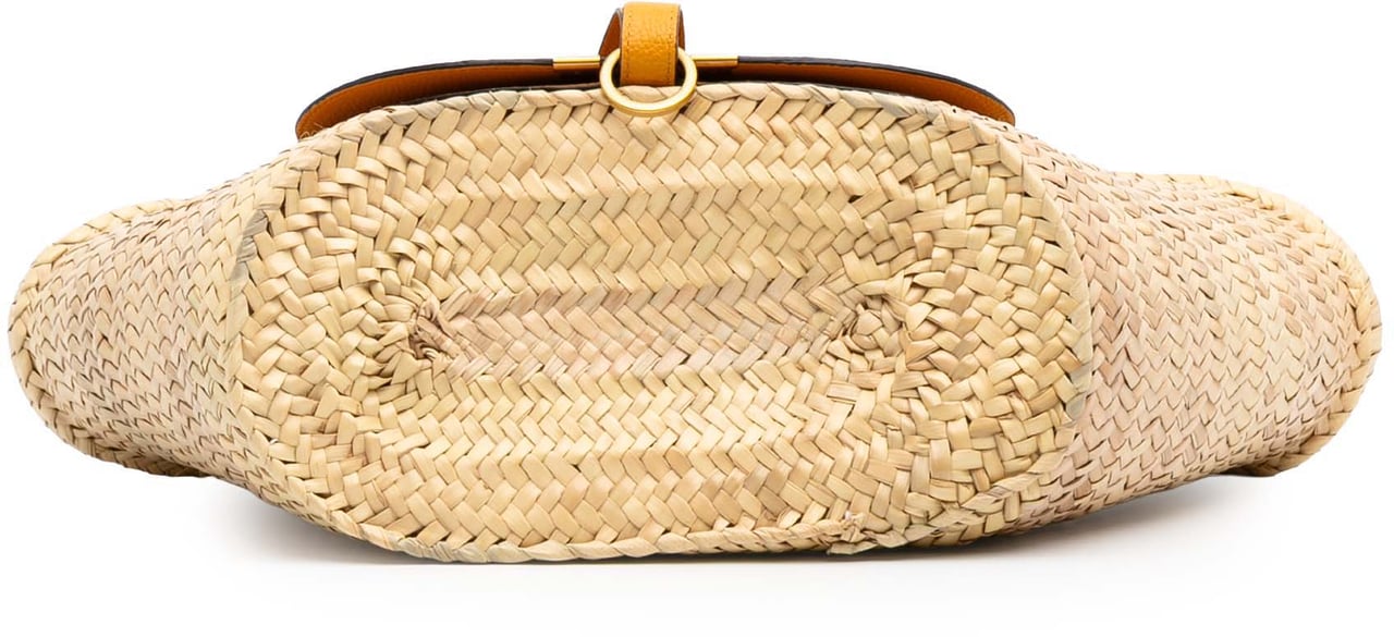 Chloé Medium Raffia Marcie Basket Tote Bruin