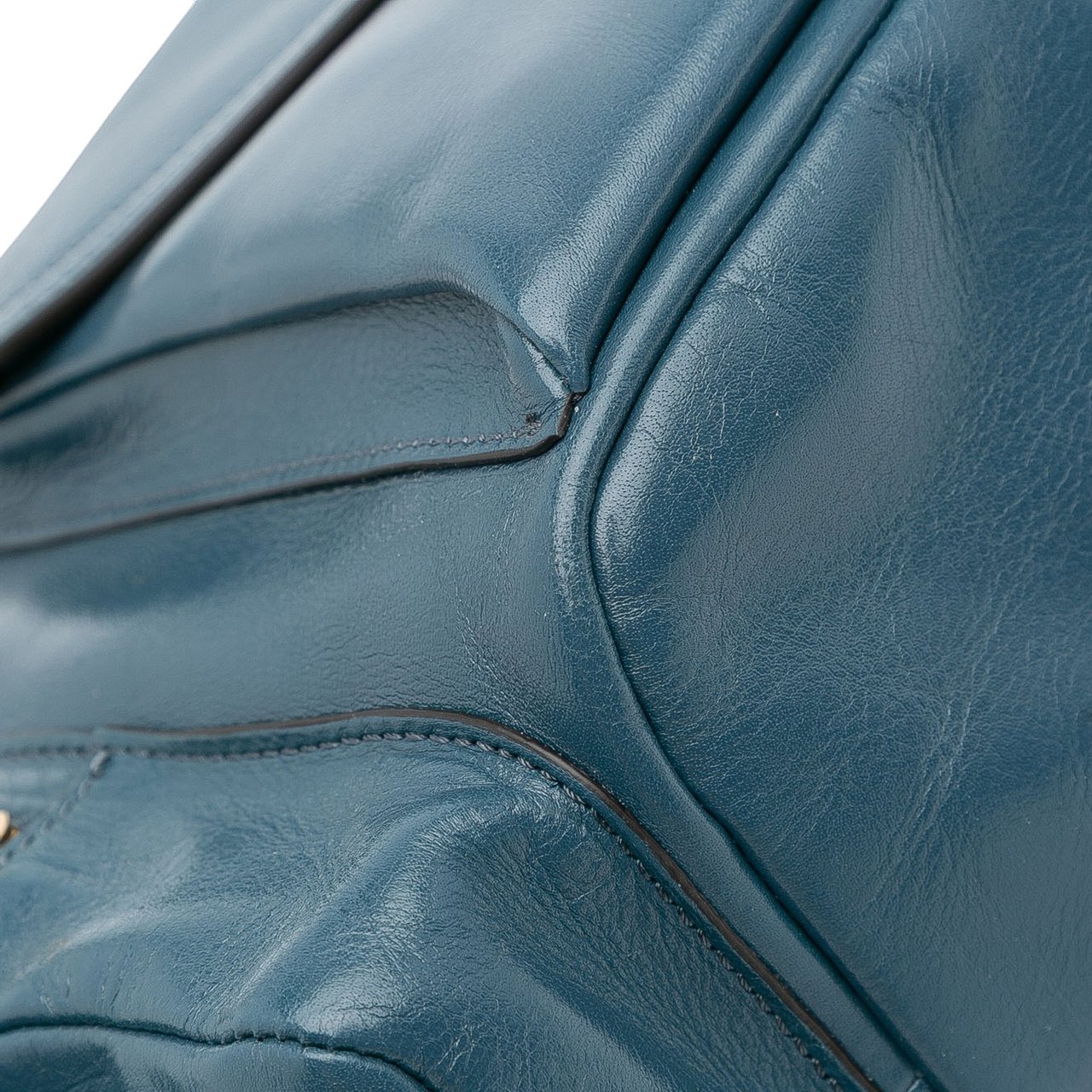 Chloé Shiny Leather Camera Bag Blauw