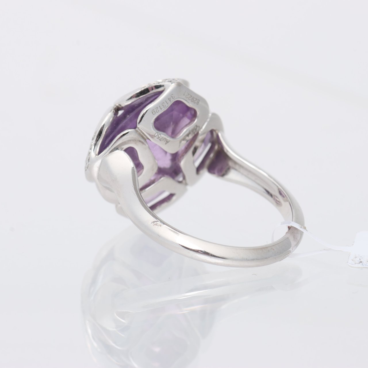 Chopard Chopard Imperiale Amethyst Diamond 18k White Gold Cocktail Ring, Size 51 EU Divers