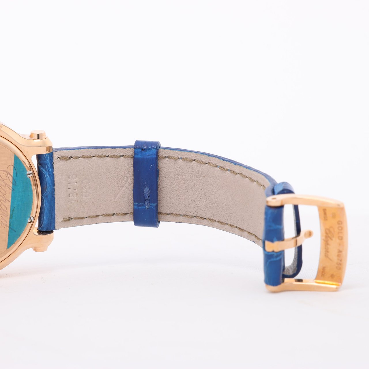 Chopard Chopard Happy Sport 277471-5001 Leather x RG QZ Silver-Face Watch Zilver