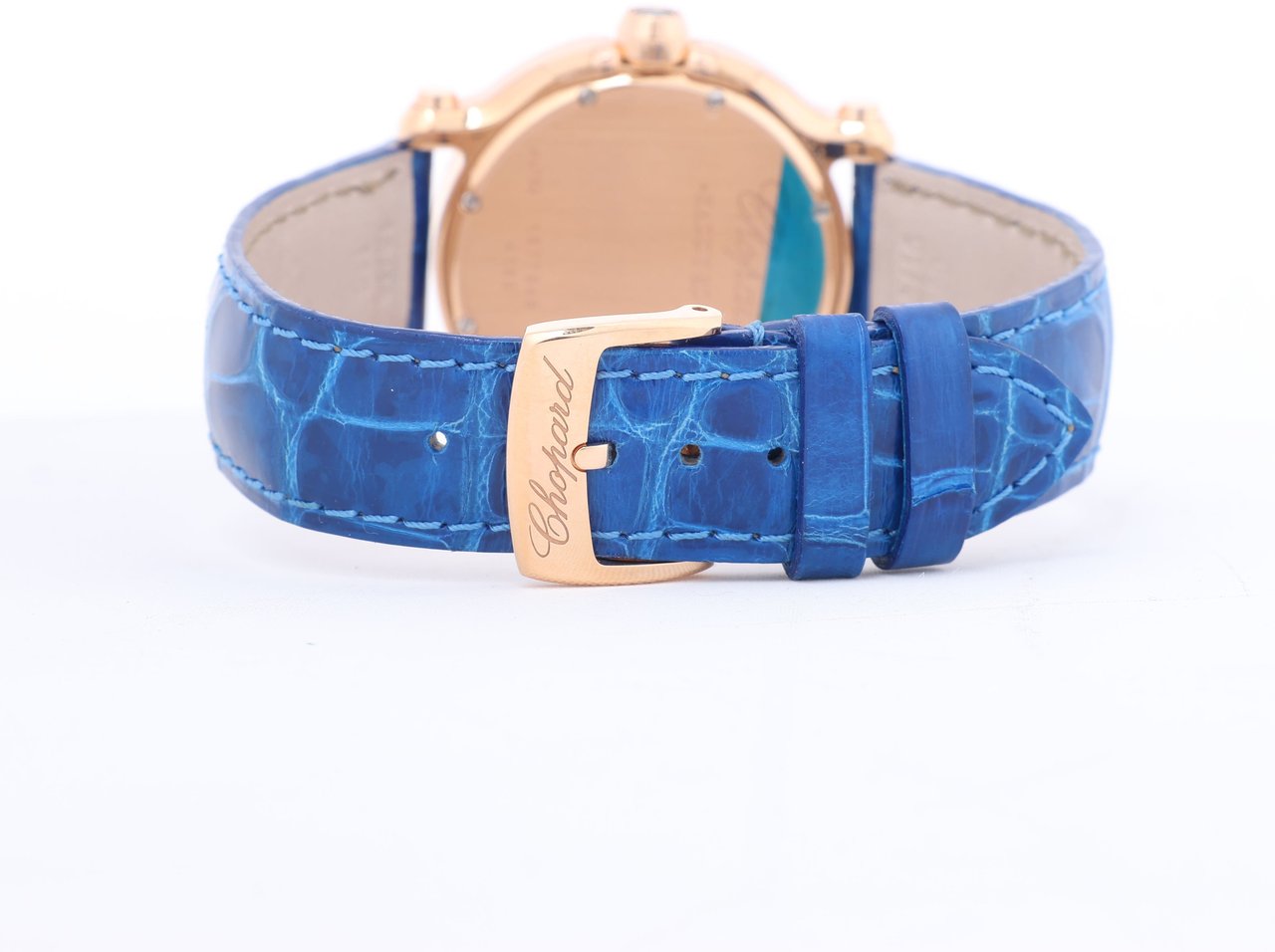 Chopard Chopard Happy Sport 277471-5001 Leather x RG QZ Silver-Face Watch Zilver