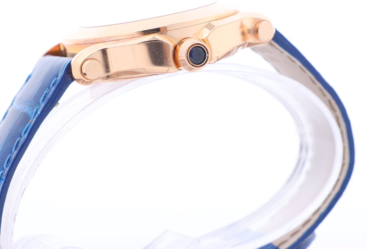 Chopard Chopard Happy Sport 277471-5001 Leather x RG QZ Silver-Face Watch Zilver