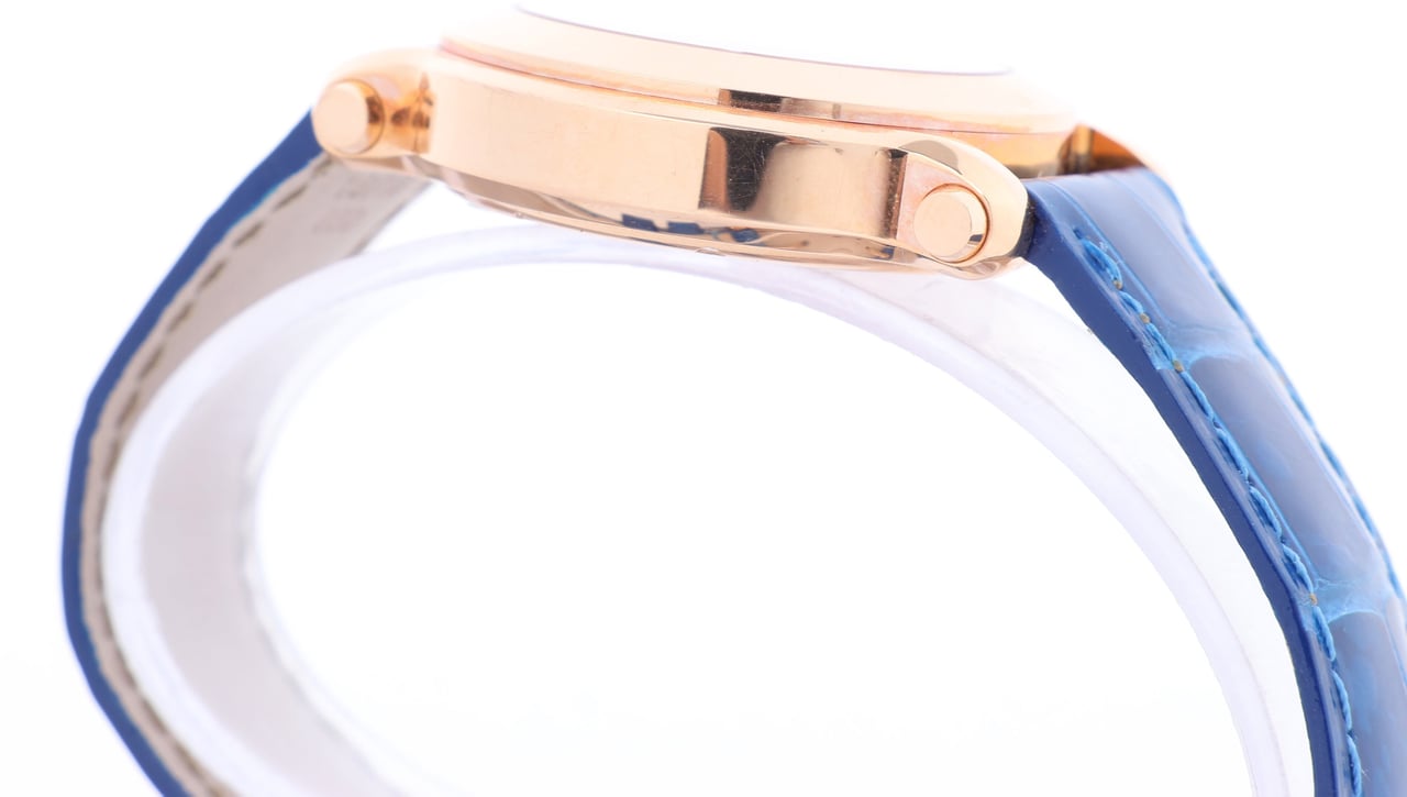 Chopard Chopard Happy Sport 277471-5001 Leather x RG QZ Silver-Face Watch Zilver