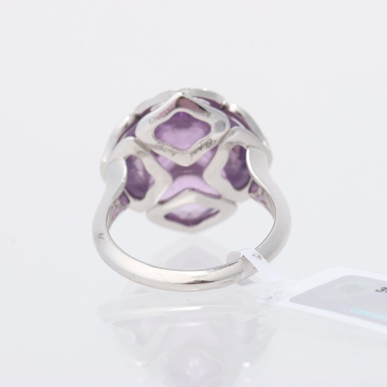 Chopard Chopard Imperiale Amethyst Diamond 18k White Gold Cocktail Ring, Size 51 EU Divers