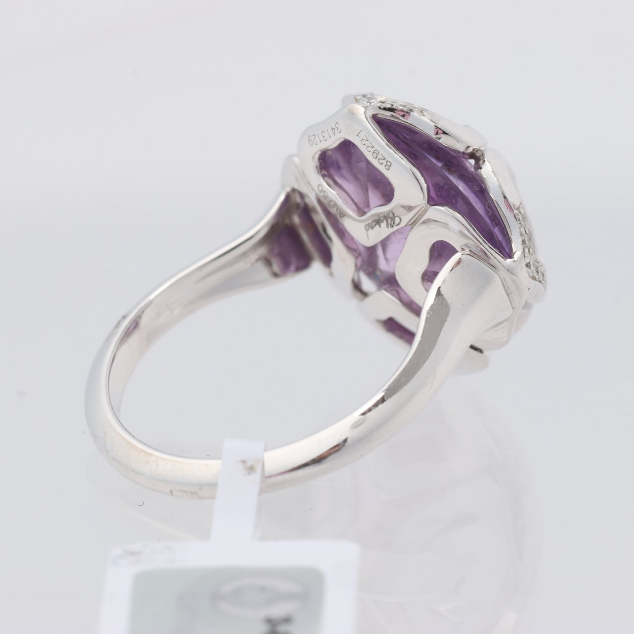 Chopard Chopard Imperiale Amethyst Diamond 18k White Gold Cocktail Ring, Size 51 EU Divers