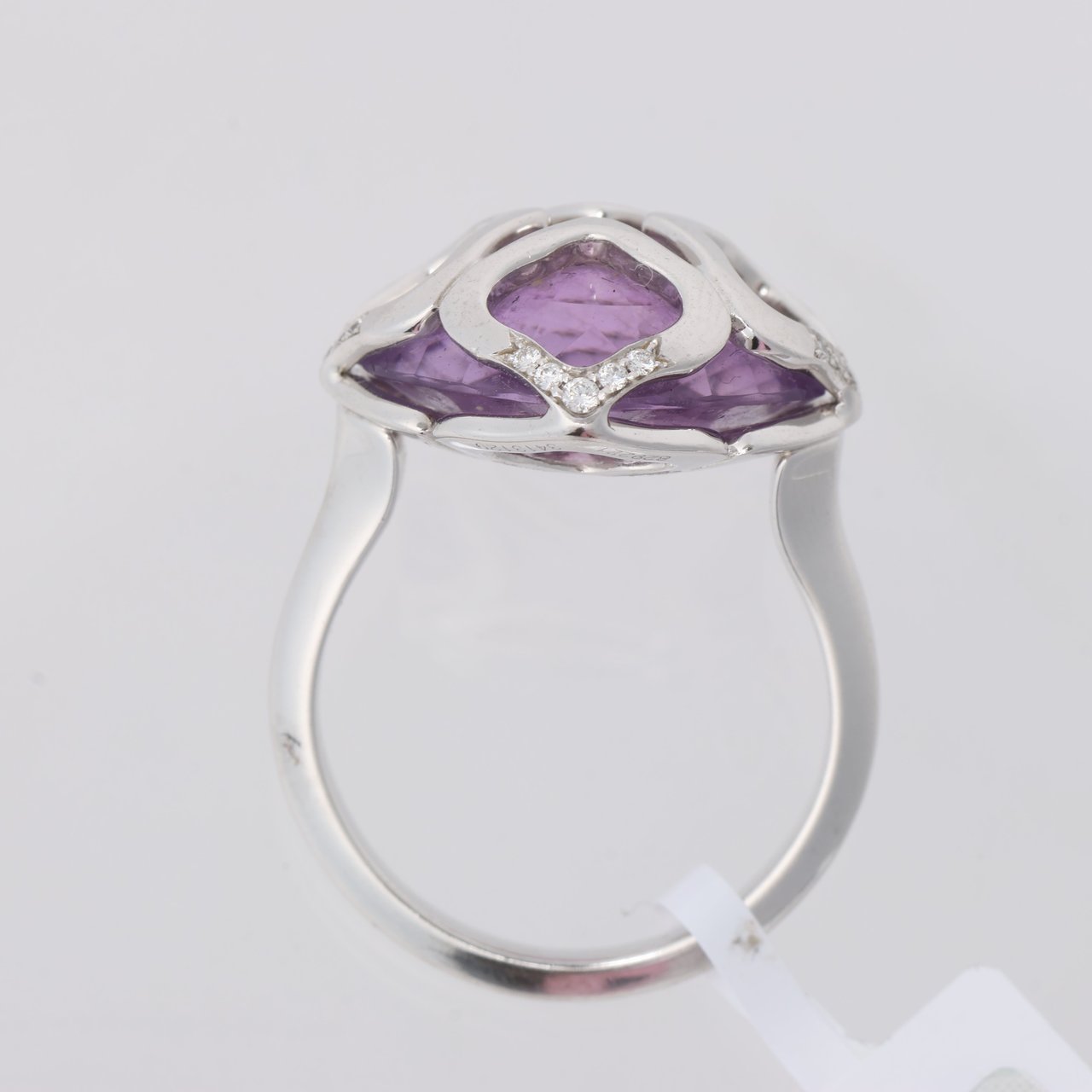 Chopard Chopard Imperiale Amethyst Diamond 18k White Gold Cocktail Ring, Size 51 EU Divers