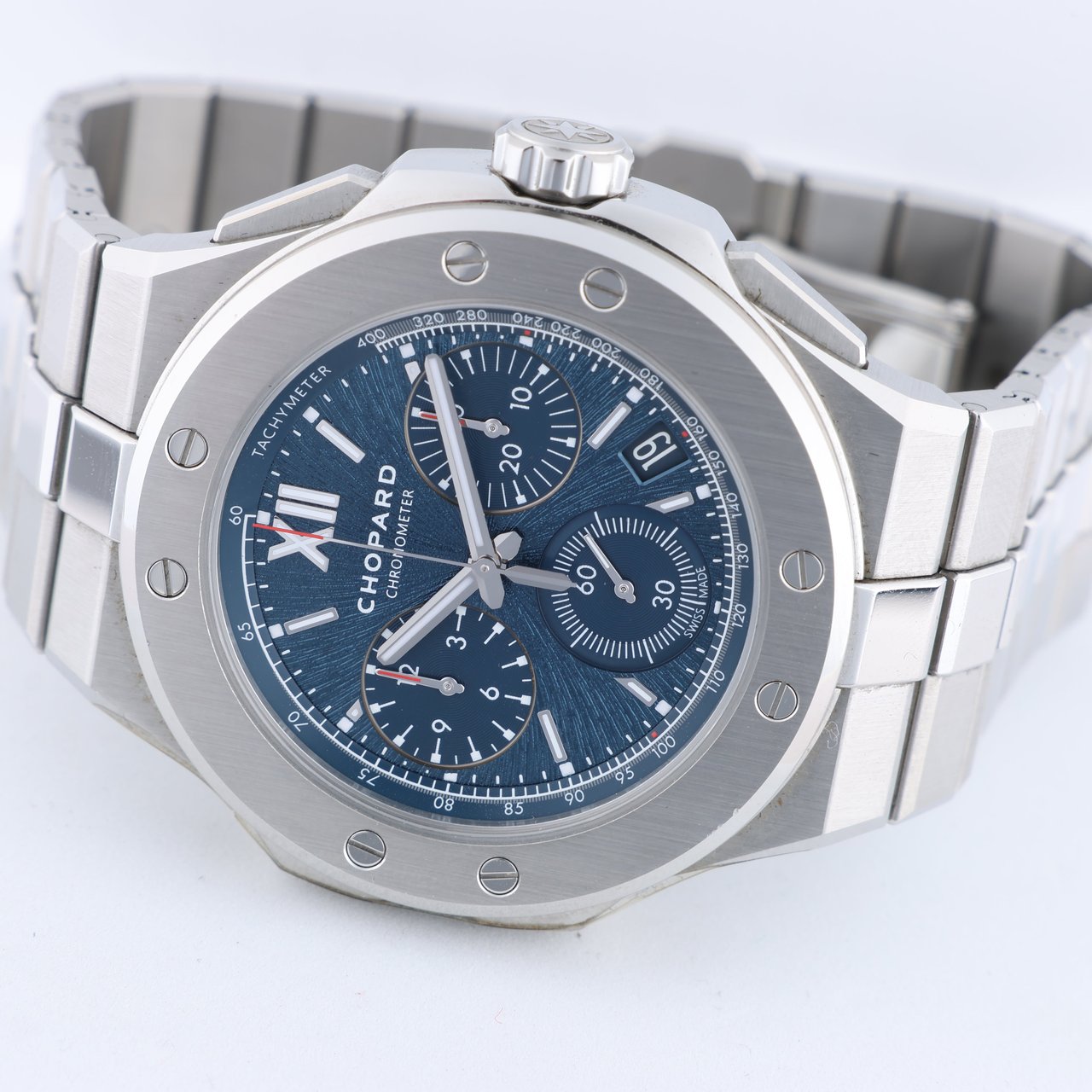Chopard Alpine Eagle XL Chrono 298609-3001 SS AT Blue-Face Watch Blauw