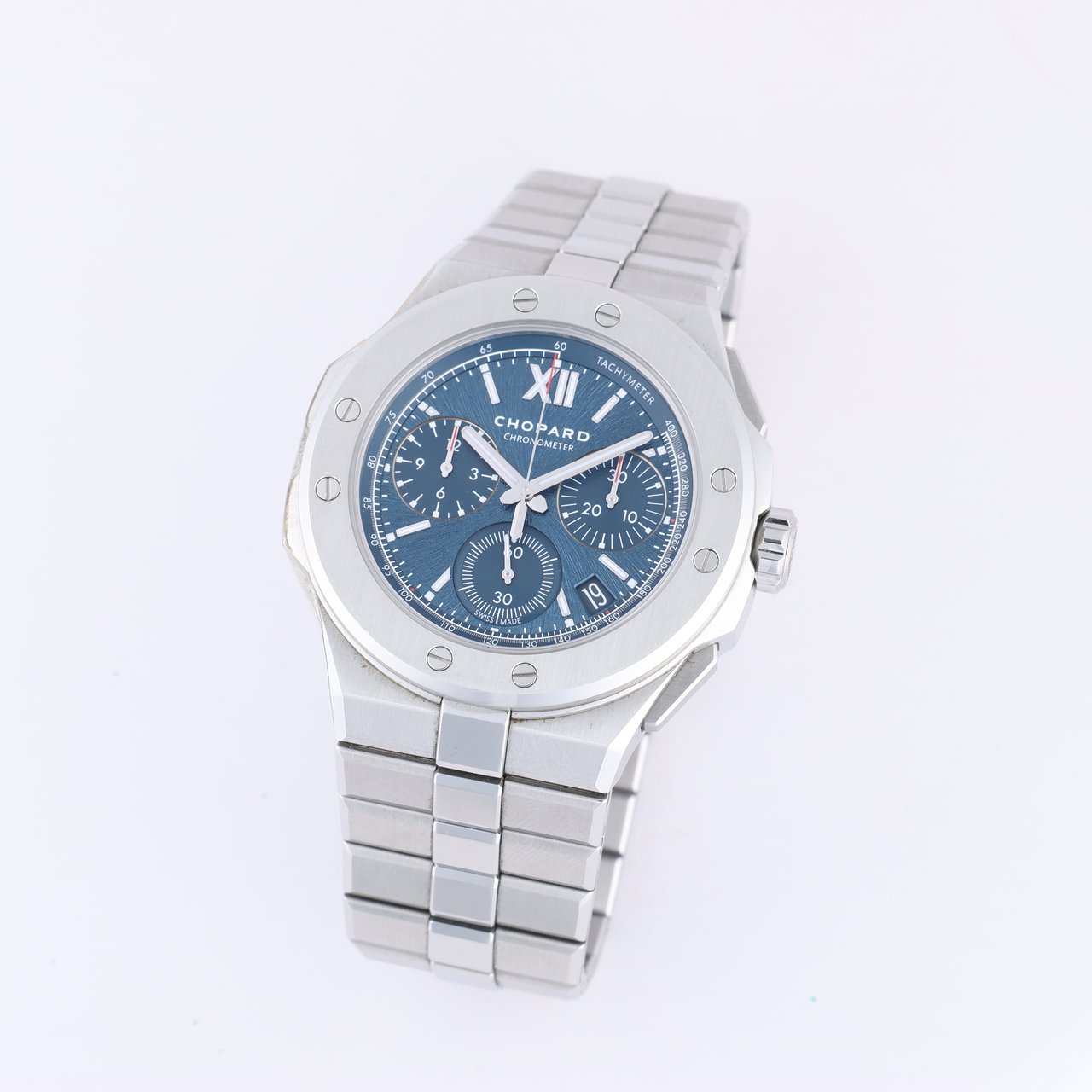 Chopard Alpine Eagle XL Chrono 298609-3001 SS AT Blue-Face Watch Blauw