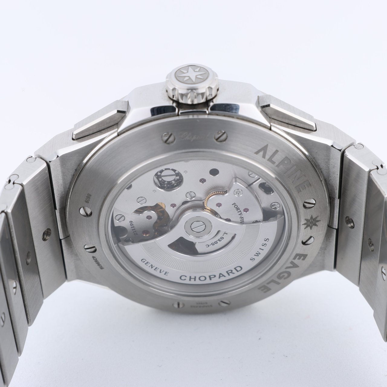 Chopard Alpine Eagle XL Chrono 298609-3001 SS AT Blue-Face Watch Blauw
