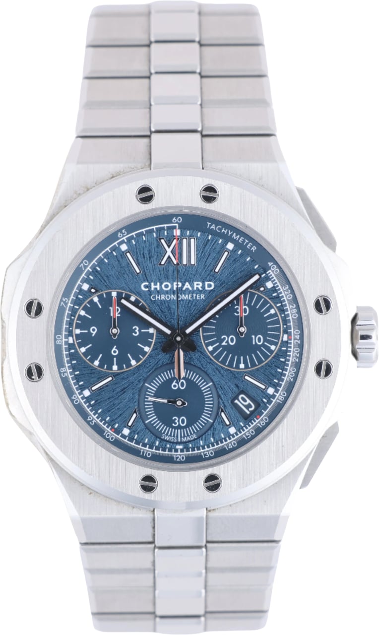 Chopard Alpine Eagle XL Chrono 298609-3001 SS AT Blue-Face Watch Blauw