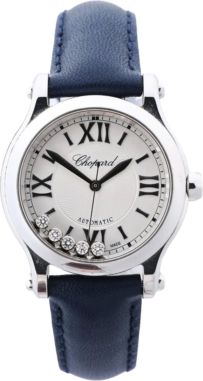 Chopard Happy Sport 278573-3001 1929925 SS AT Watch with Silver Dial Zilver