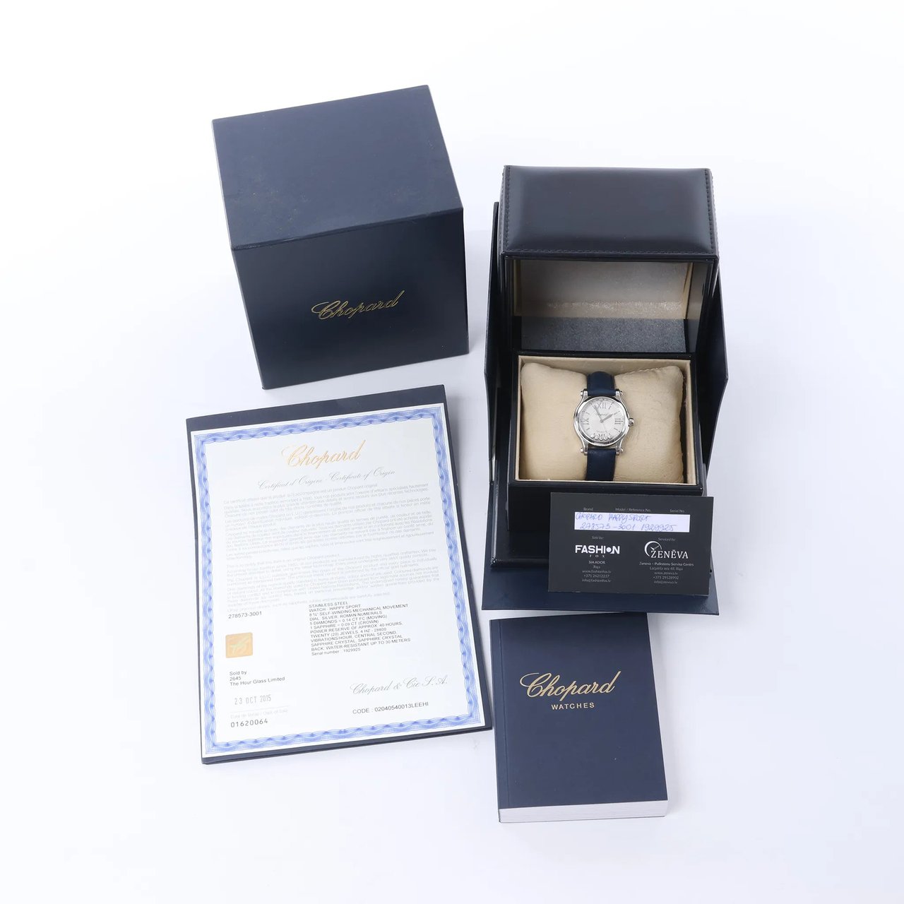 Chopard Happy Sport 278573-3001 1929925 SS AT Watch with Silver Dial Zilver