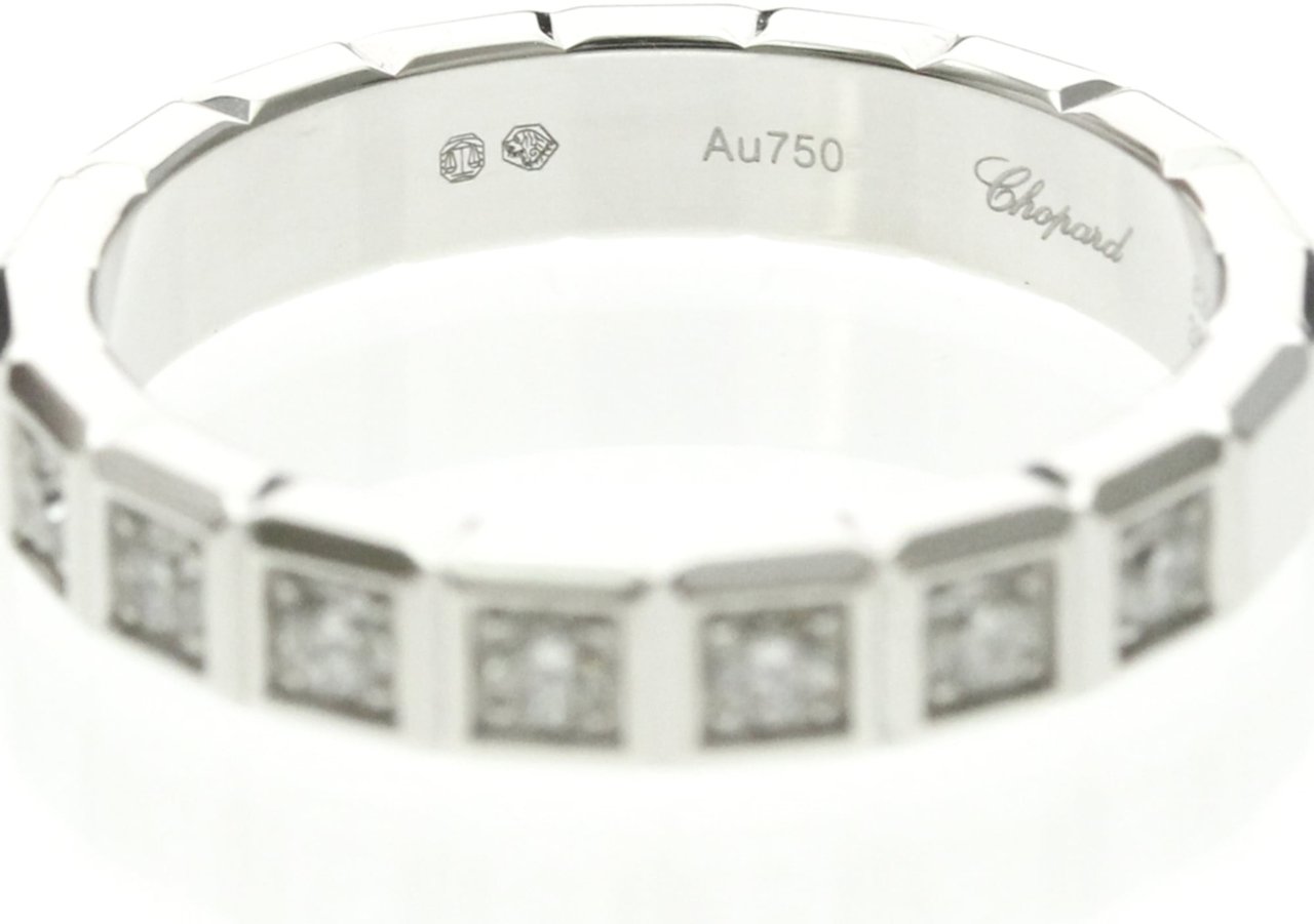 Chopard Ice Cube Pure Pendant Necklace 18K White Gold and Diamonds Zilver