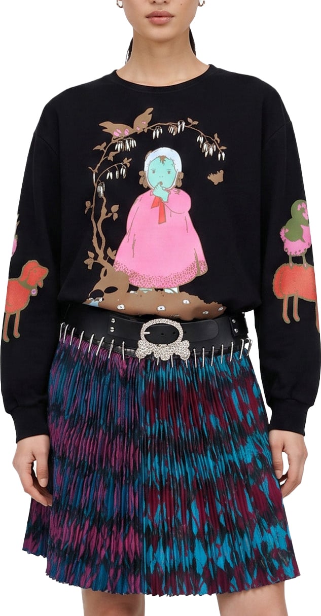 Chopova Lowena WOODLAND BABY OVERSIZED JERSEY TOP MULTI Divers