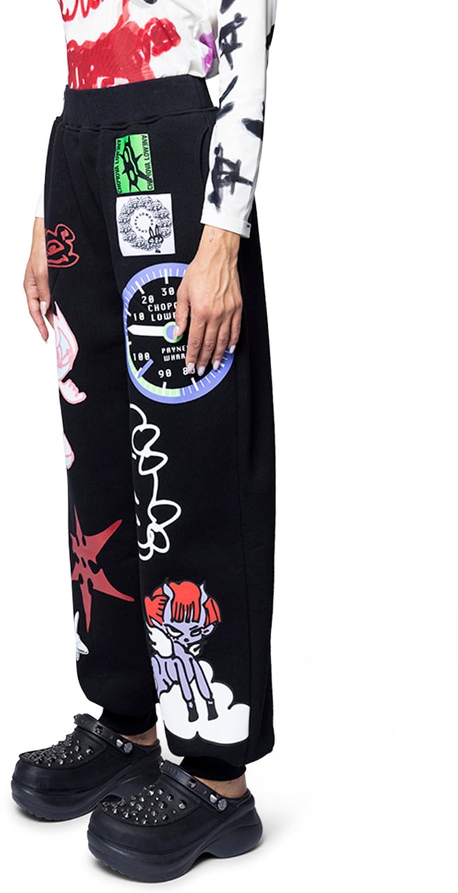 Chopova Lowena FLYING HIGH SWEATPANTS BLACK Zwart