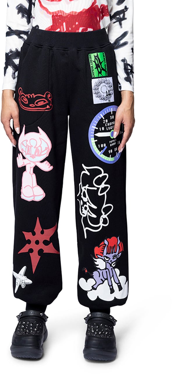 Chopova Lowena FLYING HIGH SWEATPANTS BLACK Zwart
