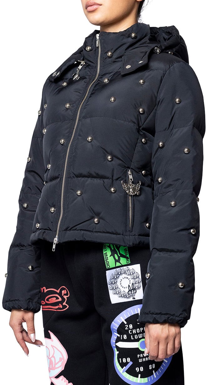 Chopova Lowena FALLOUT PUFFER JACKET BLACK Zwart