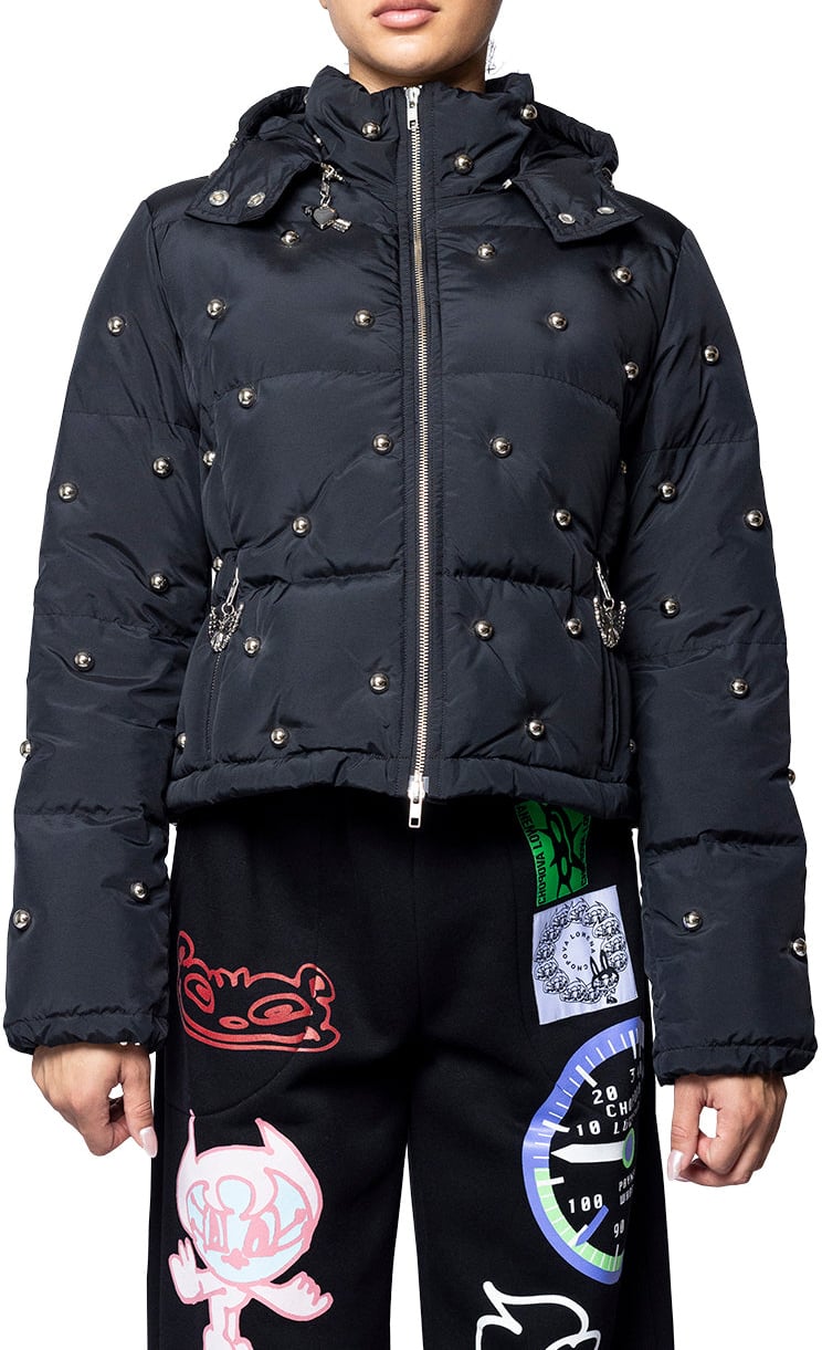 Chopova Lowena FALLOUT PUFFER JACKET BLACK Zwart