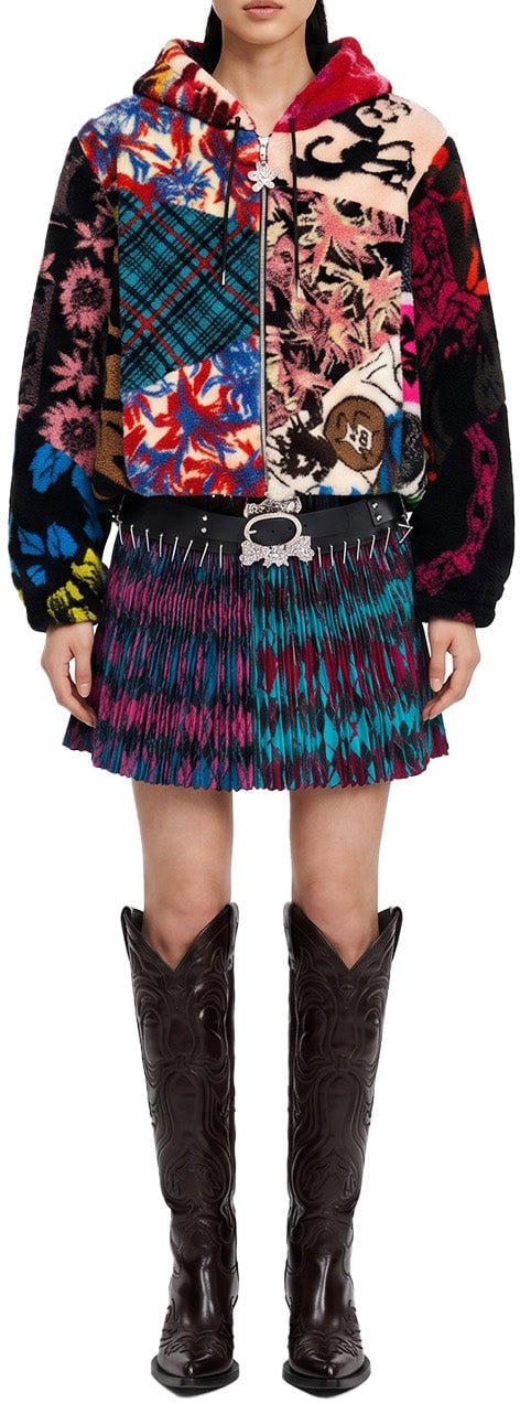 Chopova Lowena PATCHWORK OVERSIZED HOODED FLEECE MULTI Divers
