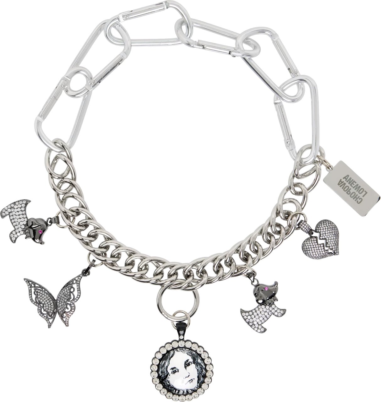 Chopova Lowena ALICE CARABINER NECKLACE SILVER Divers