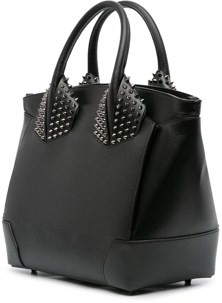Christian Louboutin Leather Studded Eloise Top Handle Bag Zwart