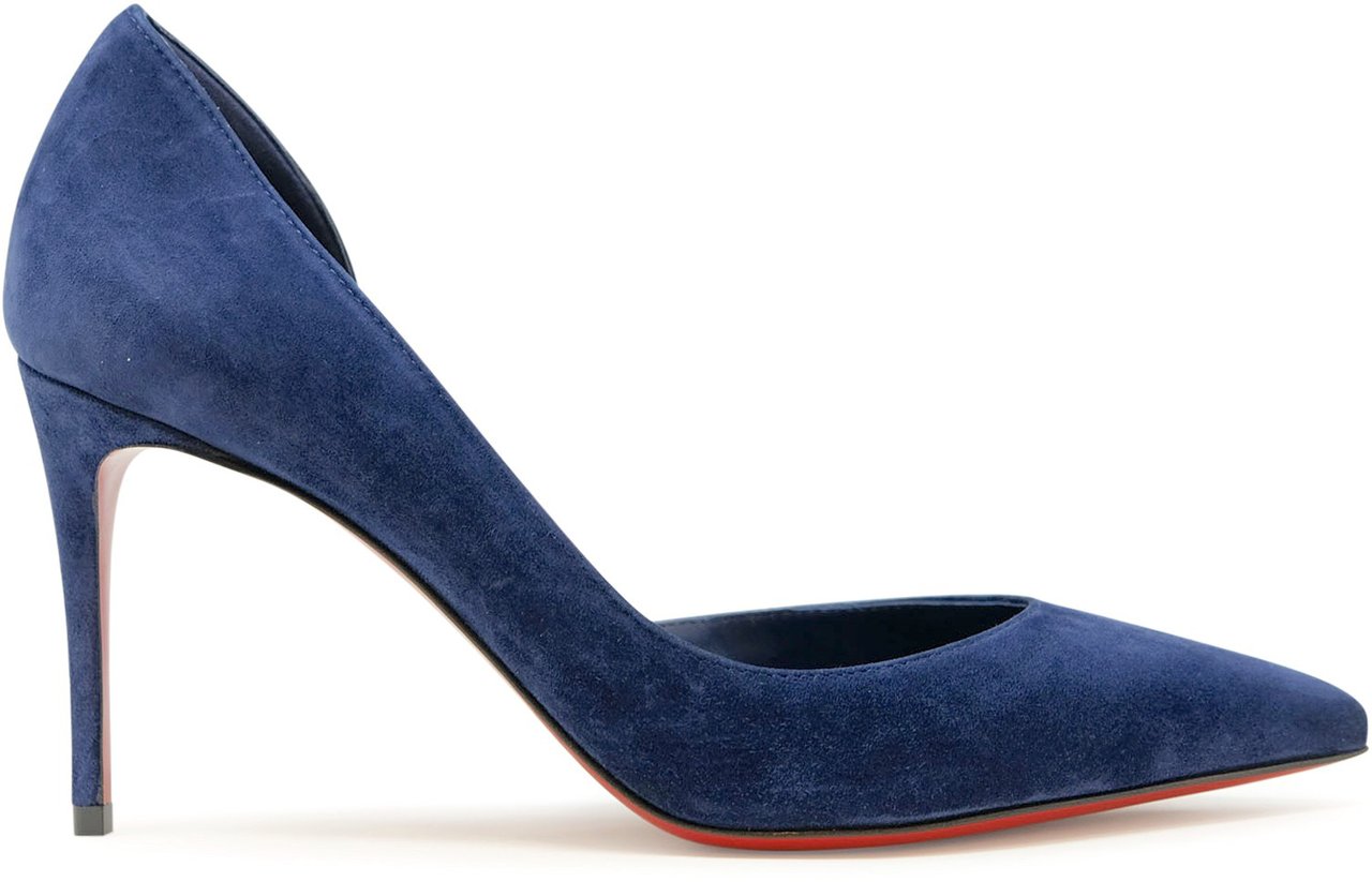 Christian Louboutin CHRISTIAN LOUBOUTIN 1210045 V198 BLUE SUEDE IRIZA 85 PUMPS Blauw