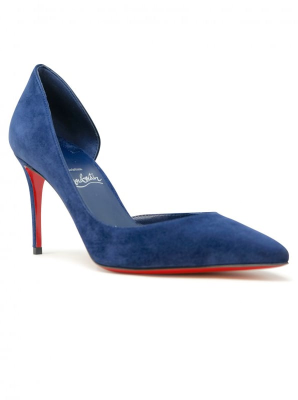 Christian Louboutin CHRISTIAN LOUBOUTIN 1210045 V198 BLUE SUEDE IRIZA 85 PUMPS Blauw