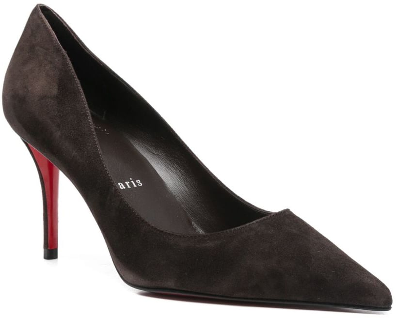 Christian Louboutin With Heel Marrone Scuro Bruin
