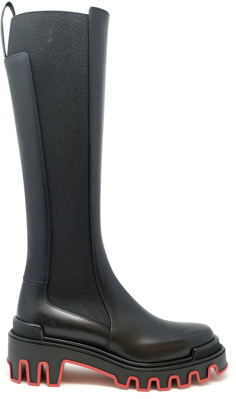 Christian Louboutin CHRISTIAN LOUBOUTIN 1250053 BK01 BLACK CALF LEATHER MARCHACROCHE DUNE BOTTA BOOTS Zwart