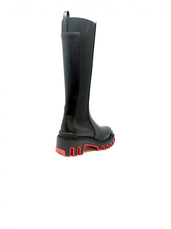 Christian Louboutin CHRISTIAN LOUBOUTIN 1250053 BK01 BLACK CALF LEATHER MARCHACROCHE DUNE BOTTA BOOTS Zwart