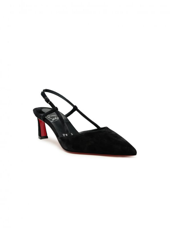 Christian Louboutin CHRISTIAN LOUBOUTIN 1250279 B439 BLACK VEAU VELOURS CONDORLINE 55 SLINGBACK Zwart