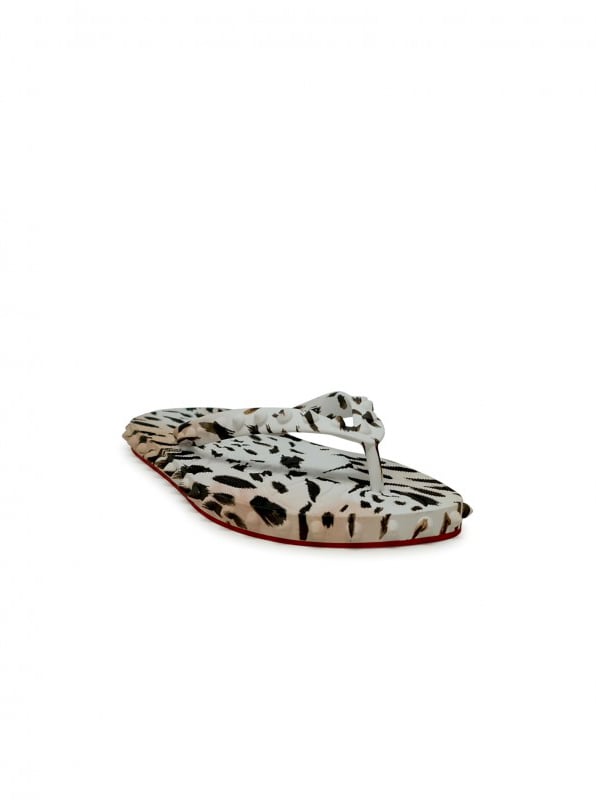 Christian Louboutin CHRISTIAN LOUBOUTIN 1250602 P891 VINTAGE ROSE RUBBER SUPER LOUBI FLAT FLIP THONGS Roze