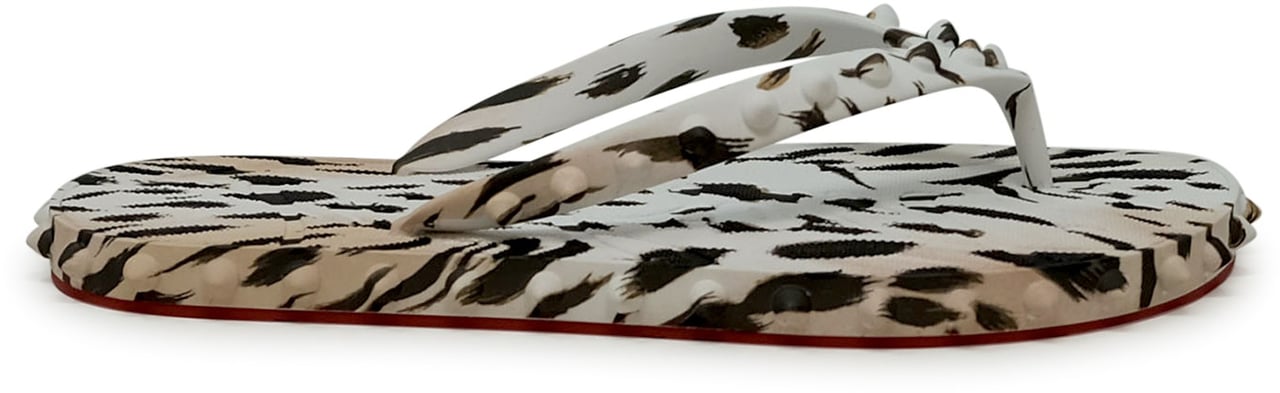 Christian Louboutin CHRISTIAN LOUBOUTIN 1250602 P891 VINTAGE ROSE RUBBER SUPER LOUBI FLAT FLIP THONGS Roze