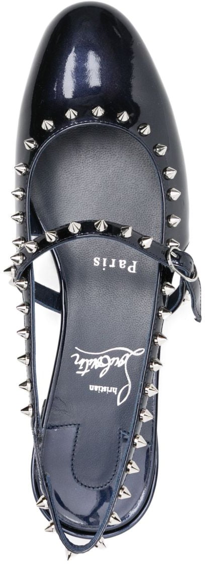 Christian Louboutin Flat Shoes Blue Blauw