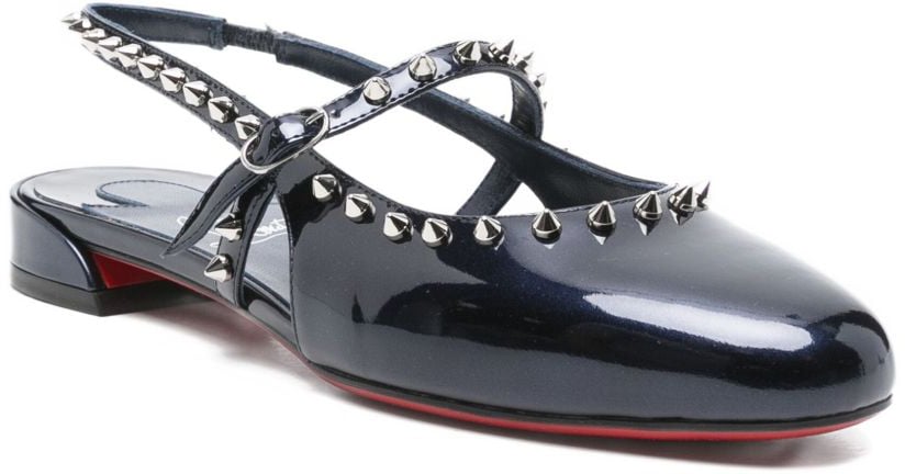 Christian Louboutin Flat Shoes Blue Blauw