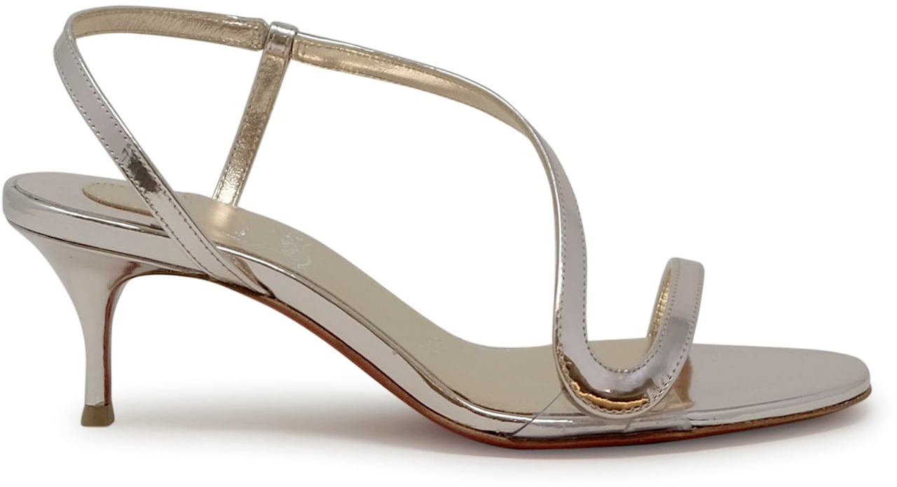 Christian Louboutin CHRISTIAN LOUBOUTIN 1250714 9002 VINTAGE ROSE PVC LEATHER ROSALIE 55 SANDALS Roze