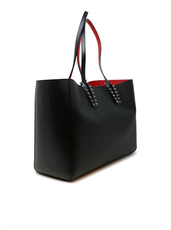 Christian Louboutin CHRISTIAN LOUBOUTIN 1255045 B078 BLACK CALF LEATHER CABATA SOFT SMALL BAG Zwart