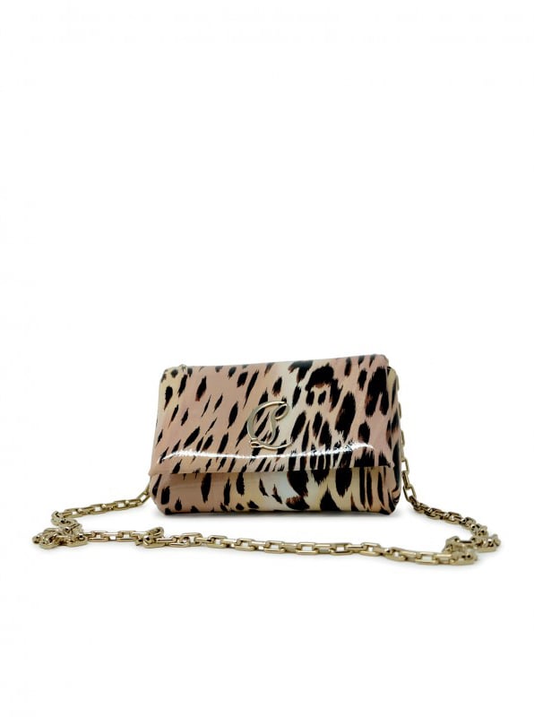 Christian Louboutin CHRISTIAN LOUBOUTIN 1255288 M023 LEOPARD GIGI NAPLAK LEATHER LOUBI54 POUCH BAG Dierenprint