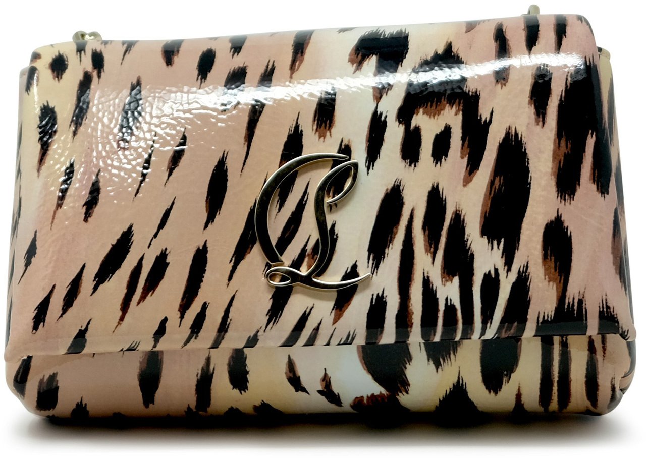 Christian Louboutin CHRISTIAN LOUBOUTIN 1255288 M023 LEOPARD GIGI NAPLAK LEATHER LOUBI54 POUCH BAG Dierenprint