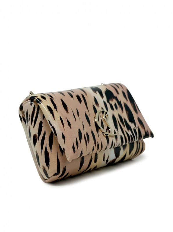Christian Louboutin CHRISTIAN LOUBOUTIN 1255288 M023 LEOPARD GIGI NAPLAK LEATHER LOUBI54 POUCH BAG Dierenprint