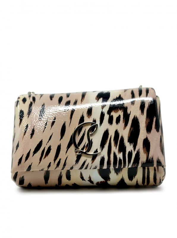 Christian Louboutin CHRISTIAN LOUBOUTIN 1255288 M023 LEOPARD GIGI NAPLAK LEATHER LOUBI54 POUCH BAG Dierenprint