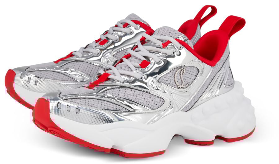 Christian Louboutin Sneakers Silver Zilver