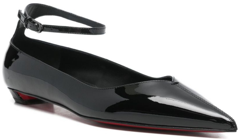 Christian Louboutin Flat Shoes Black Zwart